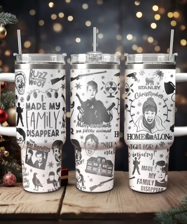 Home Alone Movies Custom Stanley Quencher 40Oz Stainless Steel Tumbler With Handle