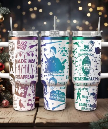 Home Alone Movies Custom Stanley Quencher 40Oz Stainless Steel Tumbler With Handle