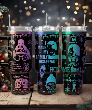 Home Alone Movies Custom Stanley Quencher 40Oz Stainless Steel Tumbler With Handle