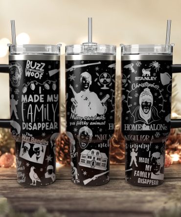 Home Alone Movies Custom Stanley Quencher 40Oz Stainless Steel Tumbler With Handle