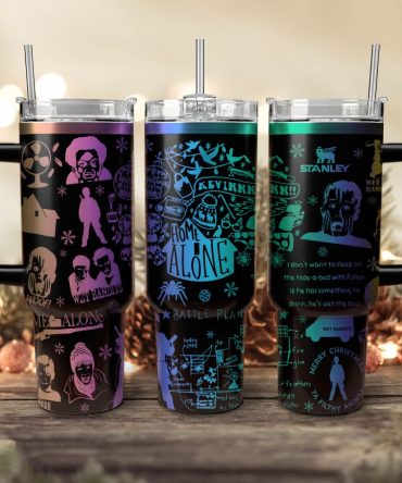 Home Alone Movies Custom Stanley Quencher 40Oz Stainless Steel Tumbler With Handle