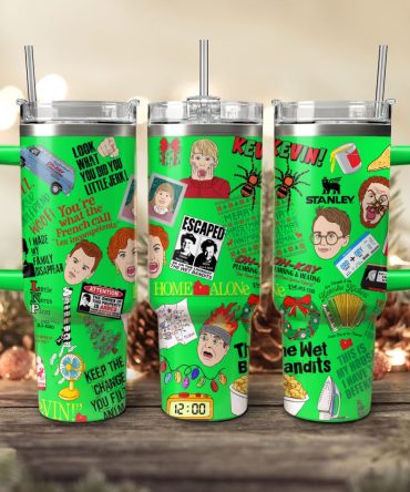 Home Alone Movies Custom Stanley Quencher 40Oz Stainless Steel Tumbler With Handle