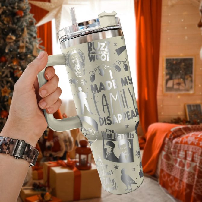 Home Alone Movies Custom Stanley Quencher 40Oz Stainless Steel Tumbler With Handle