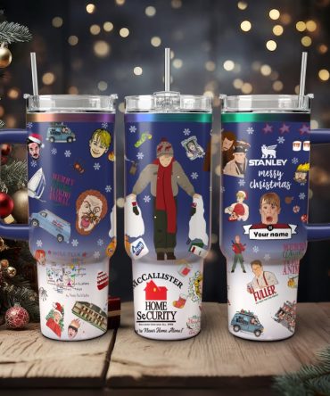 Home Alone Movies Custom Stanley Quencher 40Oz Stainless Steel Tumbler With Handle
