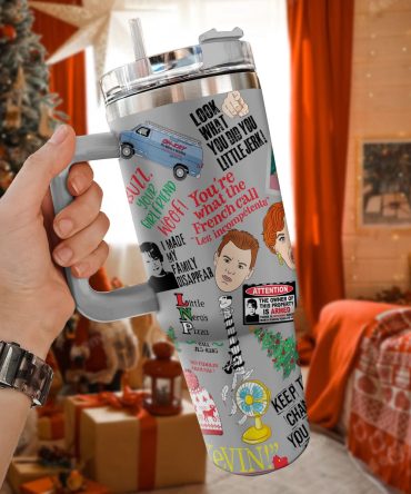 Home Alone Movies Custom Stanley Quencher 40Oz Stainless Steel Tumbler With Handle