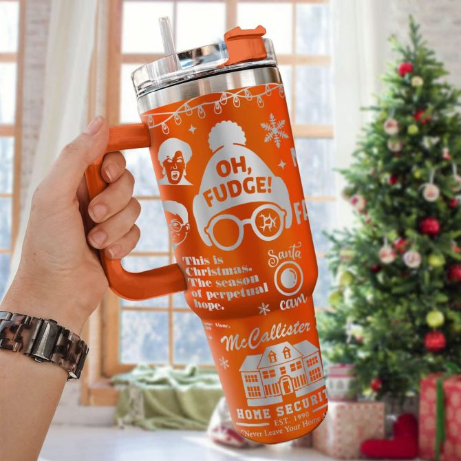 Home Alone Movies Custom Stanley Quencher 40Oz Stainless Steel Tumbler With Handle