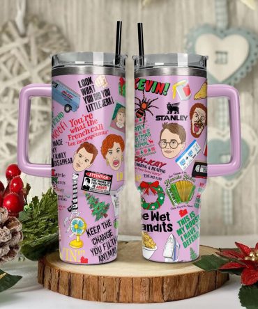 Home Alone Movies Custom Stanley Quencher 40Oz Stainless Steel Tumbler With Handle