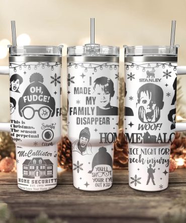 Home Alone Movies Custom Stanley Quencher 40Oz Stainless Steel Tumbler With Handle