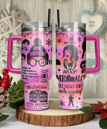 Home Alone Movies Custom Stanley Quencher 40Oz Stainless Steel Tumbler With Handle