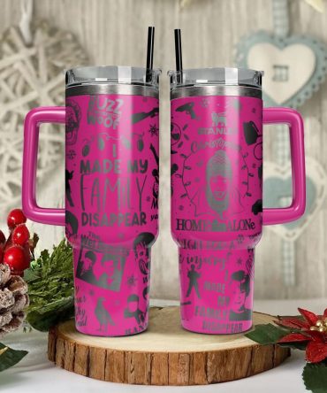 Home Alone Movies Custom Stanley Quencher 40Oz Stainless Steel Tumbler With Handle