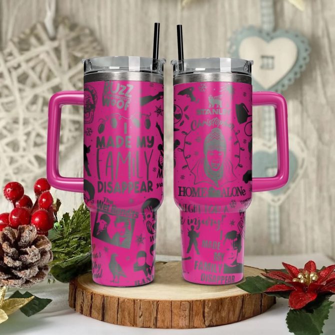 Home Alone Movies Custom Stanley Quencher 40Oz Stainless Steel Tumbler With Handle