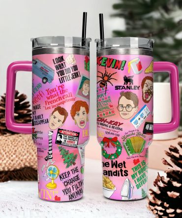 Home Alone Movies Custom Stanley Quencher 40Oz Stainless Steel Tumbler With Handle