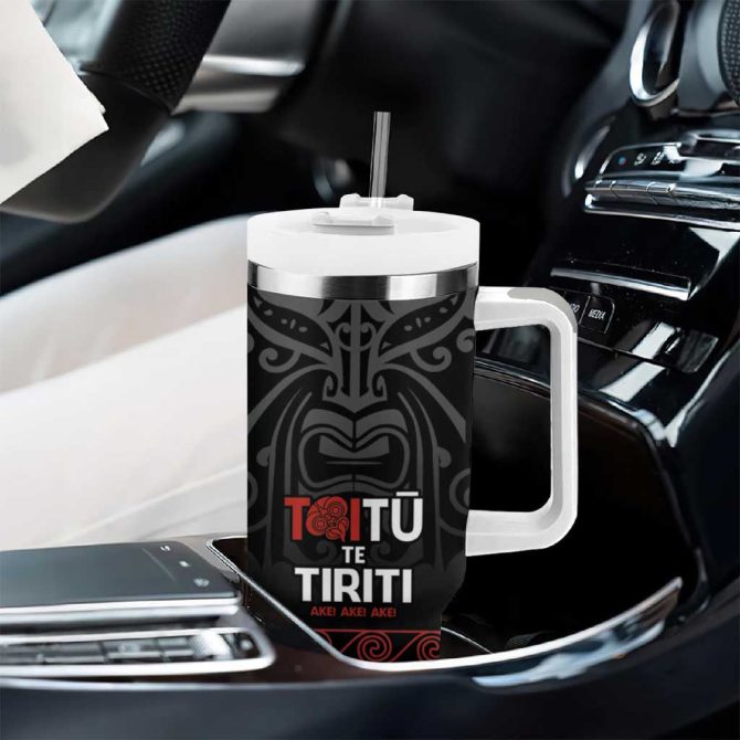 Honour The Treaty New Zealand Toitu Te Tiriti Ake!Ake!Ake! Custom Stanley Quencher 40Oz Stainless Steel Tumbler With Handle - Image 8