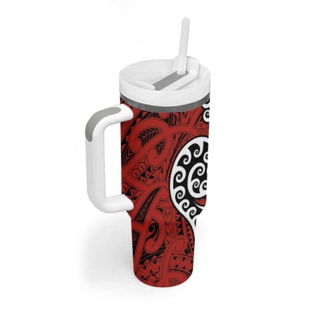 Honour The Treaty New Zealand Toitu Te Tiriti Ake!Ake!Ake! Custom Stanley Quencher 40Oz Stainless Steel Tumbler With Handle - Image 2