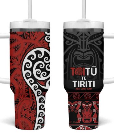 Honour The Treaty New Zealand Toitu Te Tiriti Ake!Ake!Ake! Custom Stanley Quencher 40Oz Stainless Steel Tumbler With Handle
