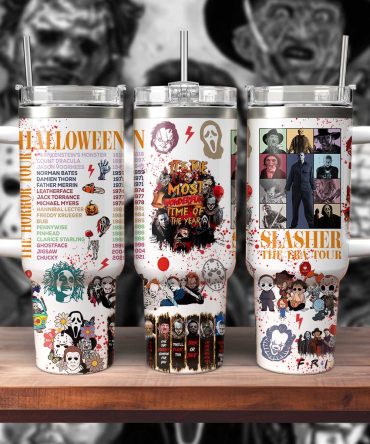 Horror Characters Eras Tour Movies Custom Stanley Quencher 40Oz Stainless Steel Tumbler With Handle