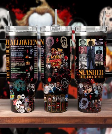 Horror Characters Eras Tour Movies Custom Stanley Quencher 40Oz Stainless Steel Tumbler With Handle