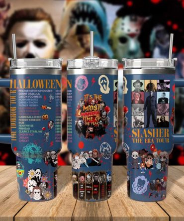 Horror Characters Eras Tour Movies Custom Stanley Quencher 40Oz Stainless Steel Tumbler With Handle