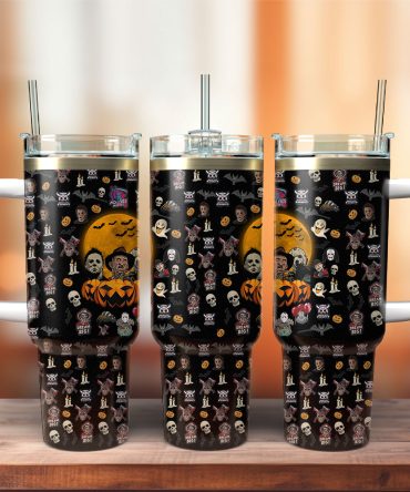 Horror Characters Movies Custom Stanley Quencher 40Oz Stainless Steel Tumbler With Handle