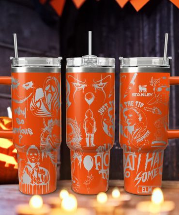 Horror Characters Movies Custom Stanley Quencher 40Oz Stainless Steel Tumbler With Handle