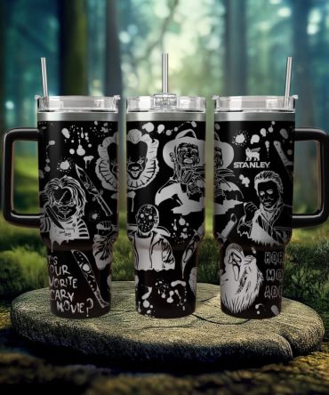 Horror Characters Movies Custom Stanley Quencher 40Oz Stainless Steel Tumbler With Handle