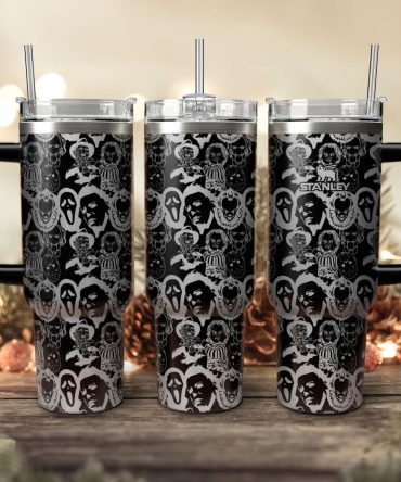 Horror Characters Movies Custom Stanley Quencher 40Oz Stainless Steel Tumbler With Handle