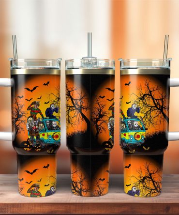Horror Characters Movies Custom Stanley Quencher 40Oz Stainless Steel Tumbler With Handle
