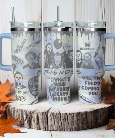 Horror Characters Movies Custom Stanley Quencher 40Oz Stainless Steel Tumbler With Handle