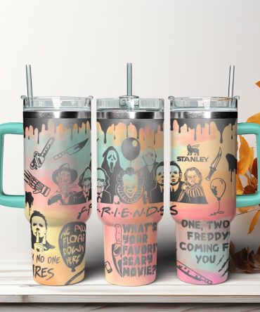 Horror Characters Movies Custom Stanley Quencher 40Oz Stainless Steel Tumbler With Handle