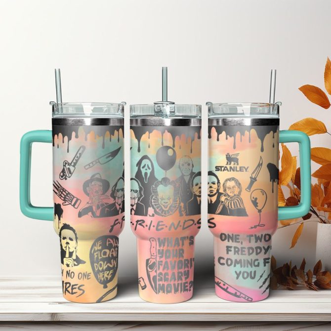 Horror Characters Movies Custom Stanley Quencher 40Oz Stainless Steel Tumbler With Handle