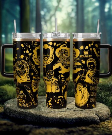 Horror Characters Movies Custom Stanley Quencher 40Oz Stainless Steel Tumbler With Handle