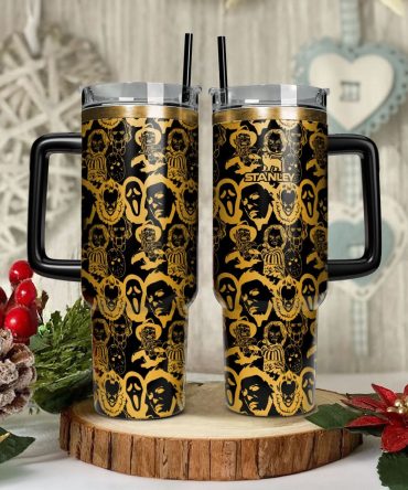 Horror Characters Movies Custom Stanley Quencher 40Oz Stainless Steel Tumbler With Handle
