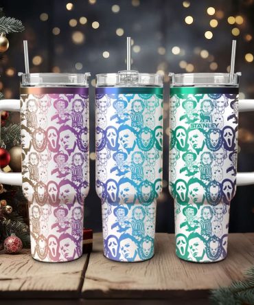 Horror Characters Movies Custom Stanley Quencher 40Oz Stainless Steel Tumbler With Handle