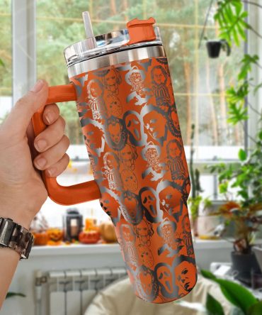 Horror Characters Movies Custom Stanley Quencher 40Oz Stainless Steel Tumbler With Handle