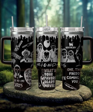 Horror Characters Movies Custom Stanley Quencher 40Oz Stainless Steel Tumbler With Handle
