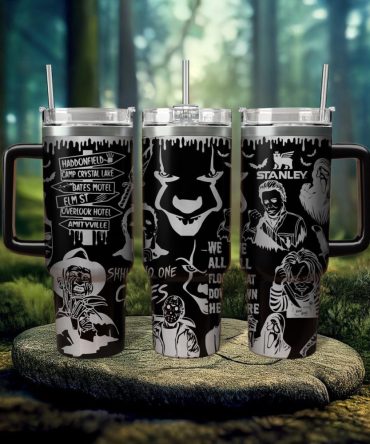 Horror Characters Movies Custom Stanley Quencher 40Oz Stainless Steel Tumbler With Handle