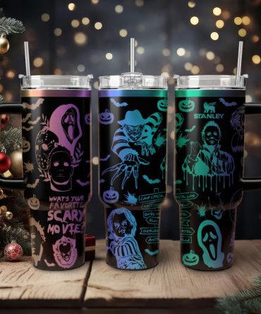 Horror Characters Movies Custom Stanley Quencher 40Oz Stainless Steel Tumbler With Handle