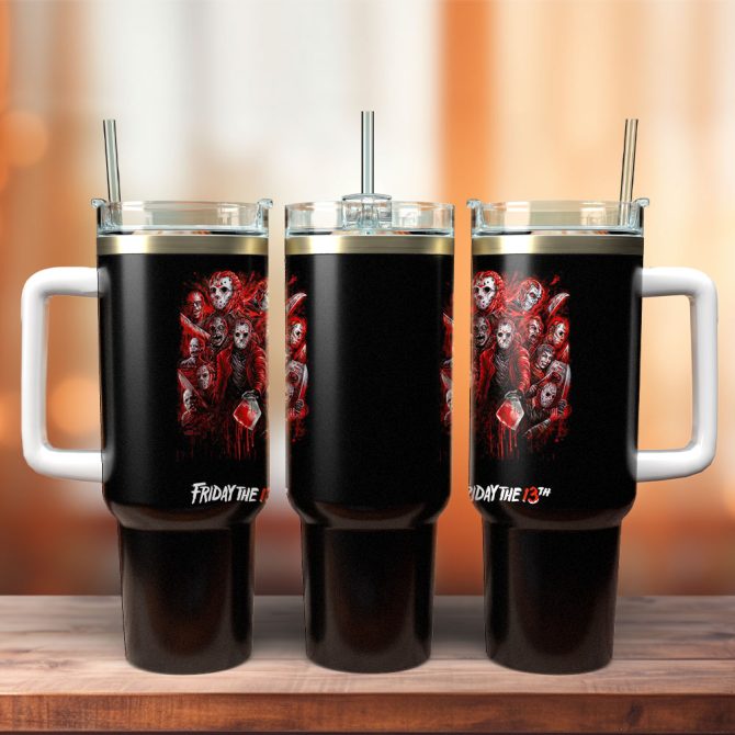 Horror Characters Movies Custom Stanley Quencher 40Oz Stainless Steel Tumbler With Handle
