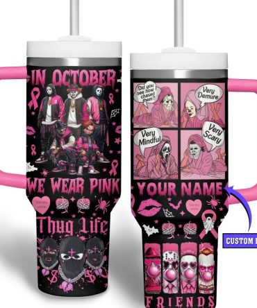 Horror Characters Movies Custom Stanley Quencher 40Oz Stainless Steel Tumbler With Handle