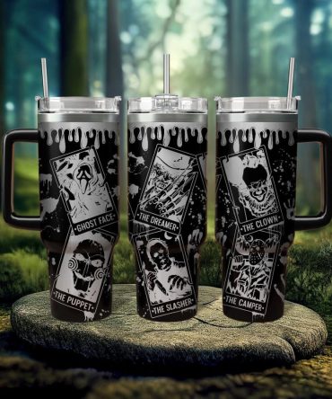Horror Characters Movies Custom Stanley Quencher 40Oz Stainless Steel Tumbler With Handle