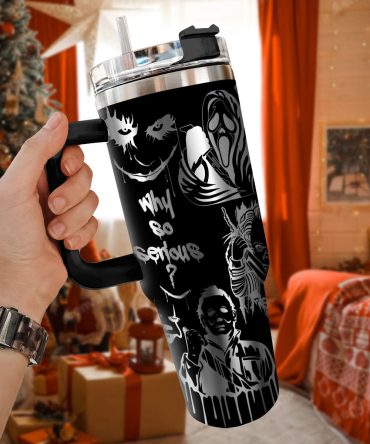 Horror Characters Movies Custom Stanley Quencher 40Oz Stainless Steel Tumbler With Handle