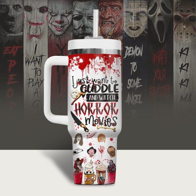 Horror Movies Custom Stanley Quencher 40Oz Stainless Steel Tumbler - Image 2