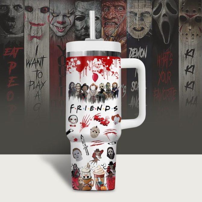Horror Movies Custom Stanley Quencher 40Oz Stainless Steel Tumbler - Image 3