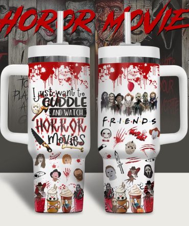 Horror Movies Custom Stanley Quencher 40Oz Stainless Steel Tumbler