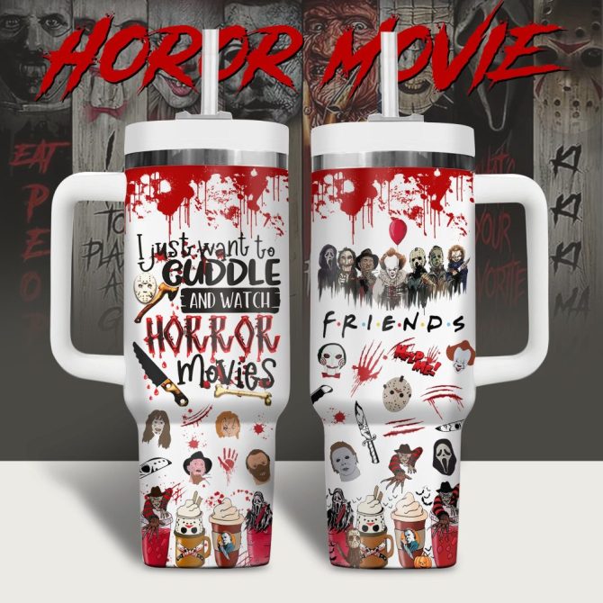 Horror Movies Custom Stanley Quencher 40Oz Stainless Steel Tumbler