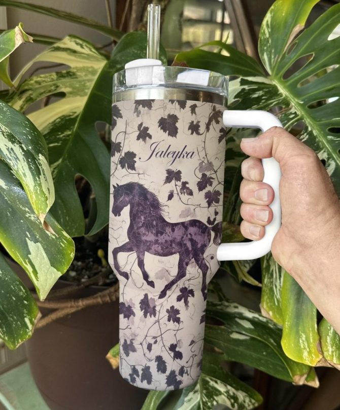 Horse Animal Custom Stanley Quencher 40Oz Stainless Steel Tumbler With Handle - Image 3