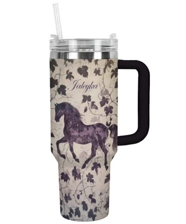 Horse Animal Custom Stanley Quencher 40Oz Stainless Steel Tumbler With Handle