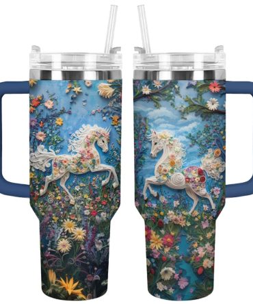 Horse Animal Custom Stanley Quencher 40Oz Stainless Steel Tumbler With Handle