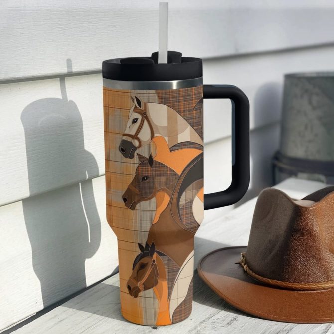 Horse Animal Custom Stanley Quencher 40Oz Stainless Steel Tumbler With Handle - Image 4