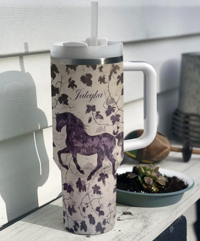 Horse Animal Custom Stanley Quencher 40Oz Stainless Steel Tumbler With Handle - Image 2